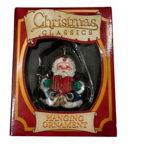 Vintage 2000 Enesco Christmas Classics Santa Claus Hanging Tree Ornament NIB
